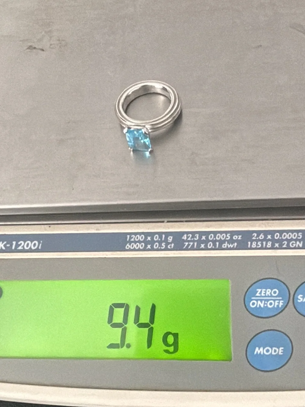 Slane and Slane Sterling Silver Blue Topaz Ring
